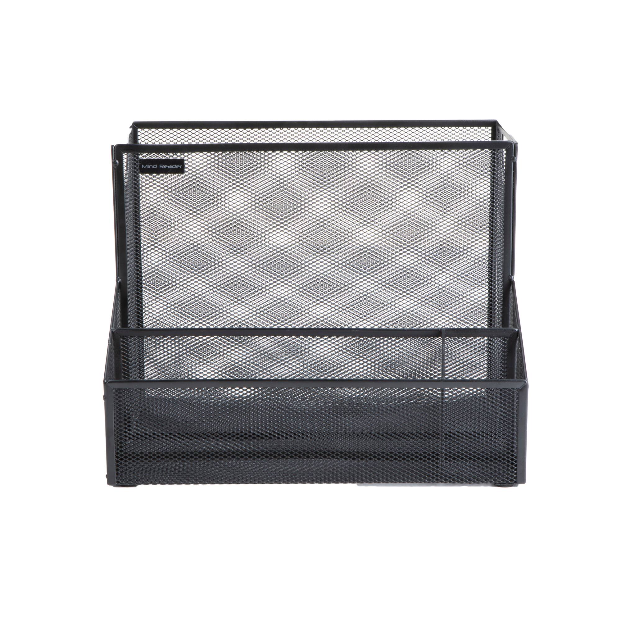 Mind Reader Large Black Metal File Organizer Basket